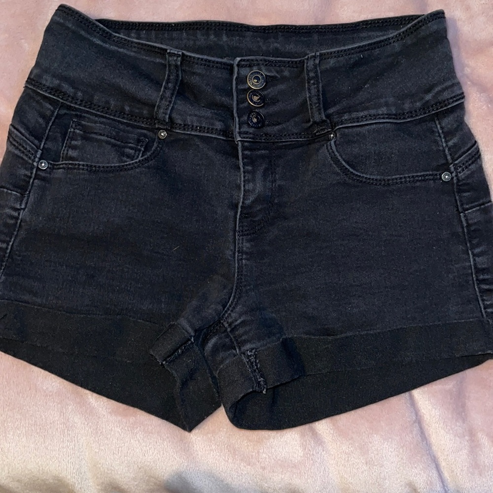 Black Jean Shorts